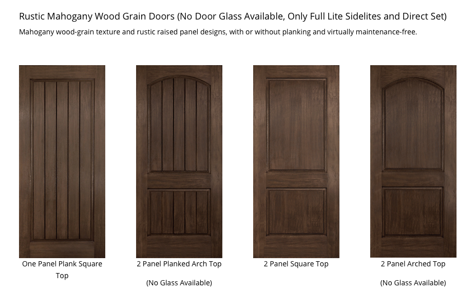 WoodGrain Fiberglass Doors